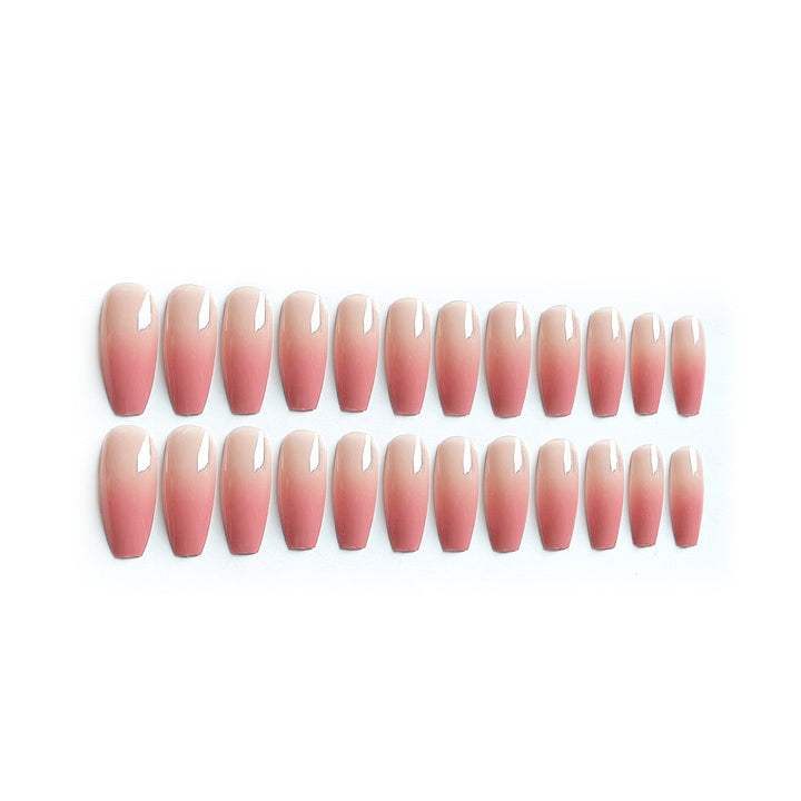 Vembley Set of 24 Artificial Reusable Nails In Pink Ombre Design With Glue