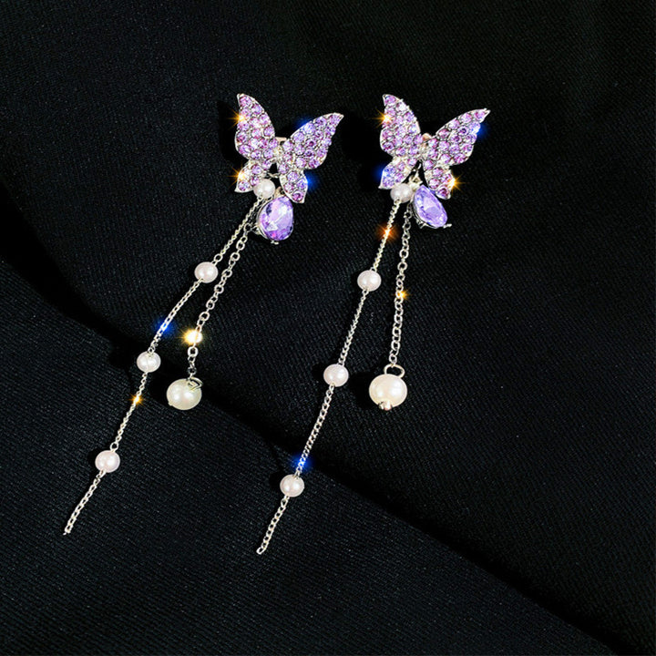 Vembley New Charming Purple Colour Butter fly Design Korean Earring For Girls