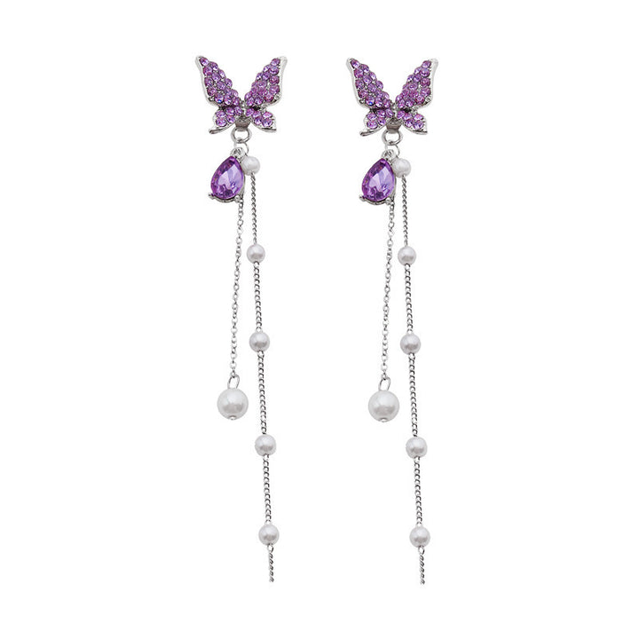 Vembley New Charming Purple Colour Butter fly Design Korean Earring For Girls