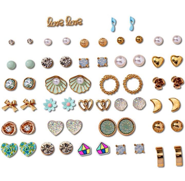 Vembley New Combo Of 30 Quirky Multicolour Stud Earrings For Women