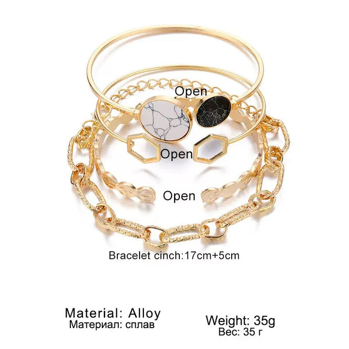 Vembley Celestique Elegant Gold Plated Bracelet Set for Women and Girls