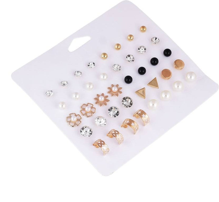 Vembley Combo of 20 Earring pairs earrings for women earrings for girls Metal Stud Earring