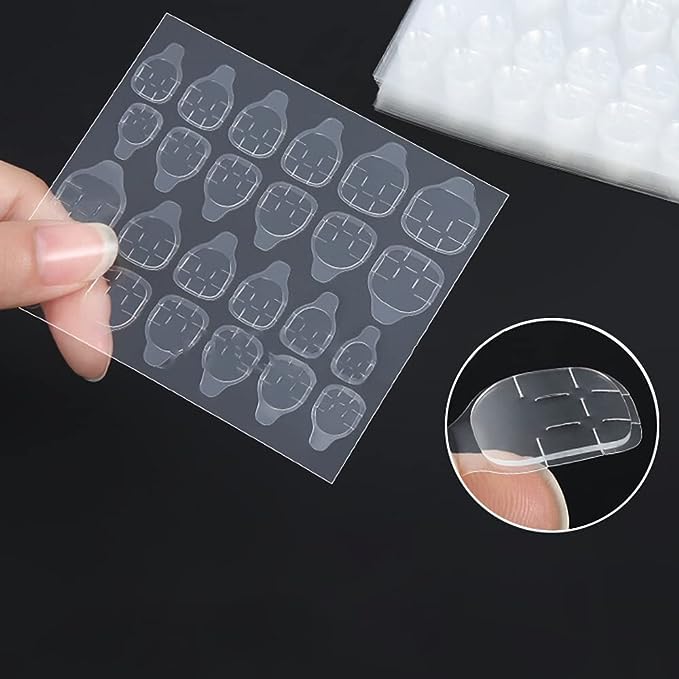 Vembley Set of 24 Artificial Reusable Nails In Ombre False Design With Glue