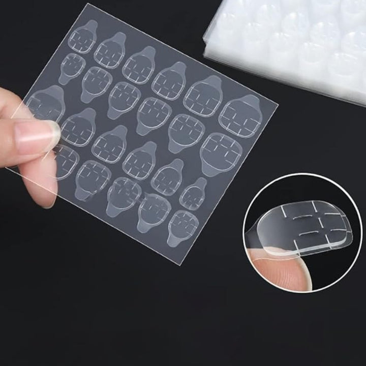 Vembley Trendy 24 Pcs Reusable Orange French Tip Artificial Nails Set for Women and Girls with Glue and stickers