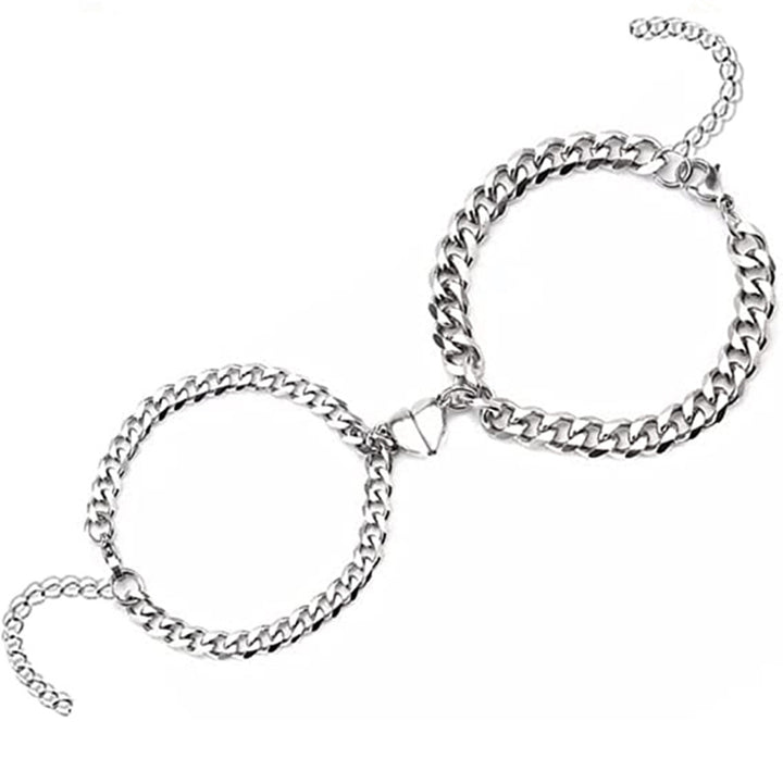 Gift Box of Couple Heart Bracelet and Hug Ring