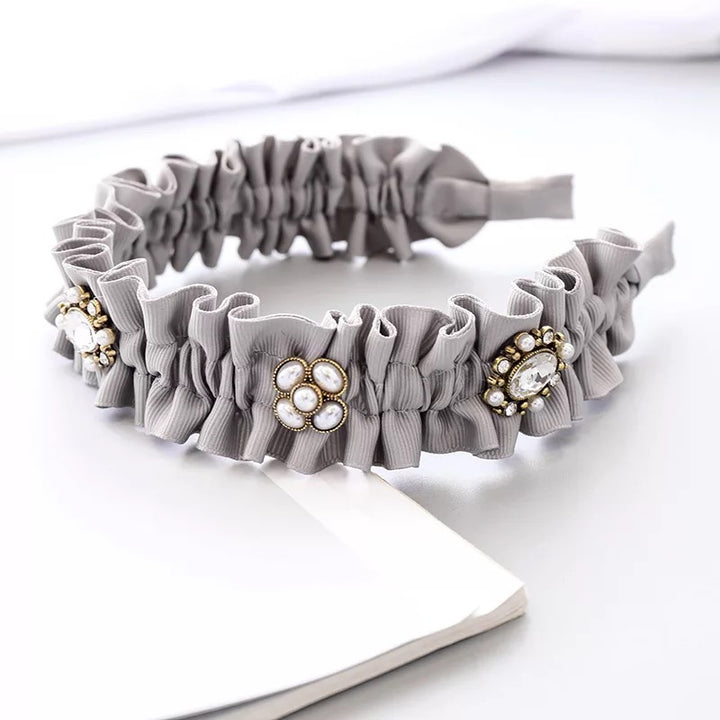 Vembley Gorgeous Aiyana Grey Plastic Hairband For Women and Girls