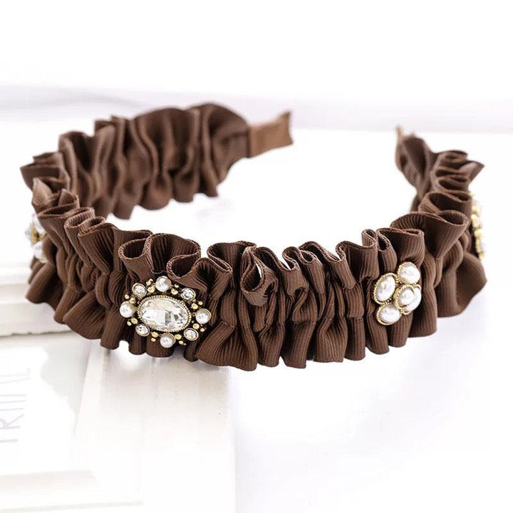 Vembley Attractive Aiyana Brown Plastic Hairband For Women and Girls