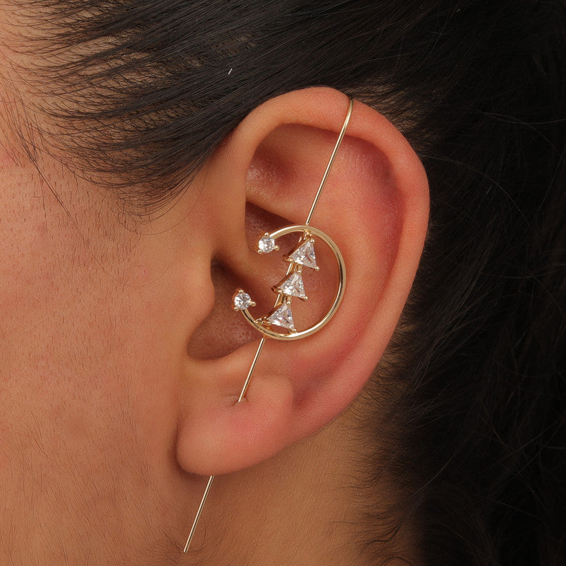  Stunning Gold Plated Studed Earcuff for Women & Girls