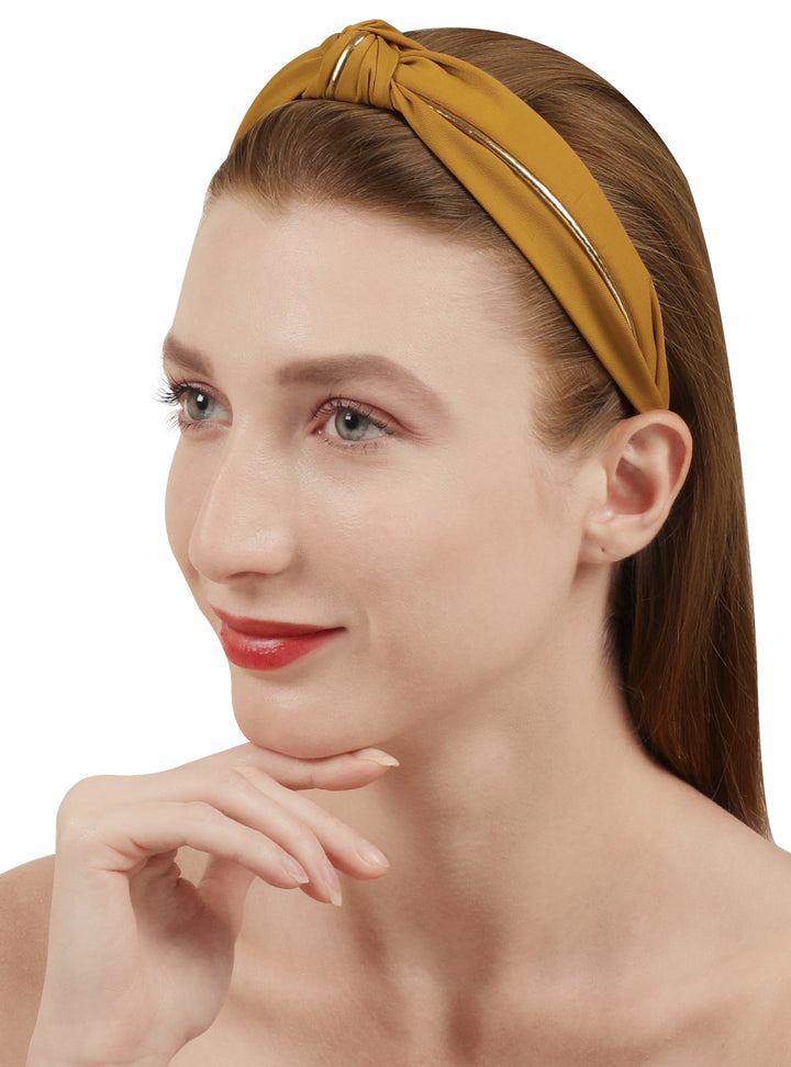 Yellow Plastic Caffeine and Dine Hairband