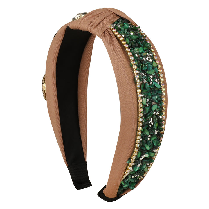 Brown Plastic Emerald Shine Hairband