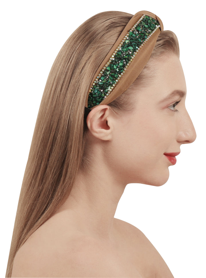 Brown Plastic Emerald Shine Hairband