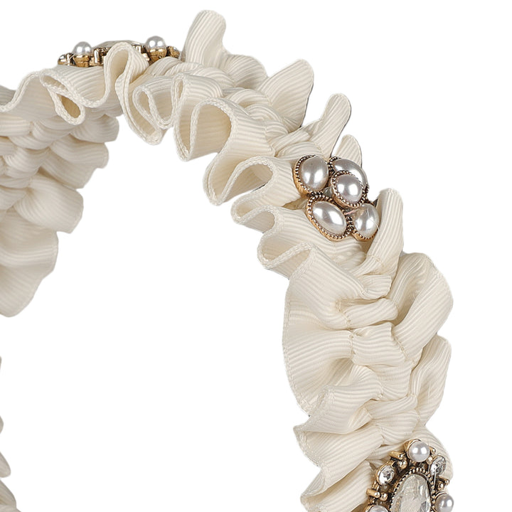 Aiyana White Plastic Hairband