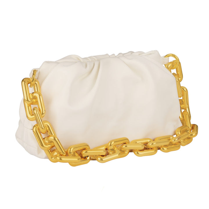 White Zinnia Chain Sling Bag