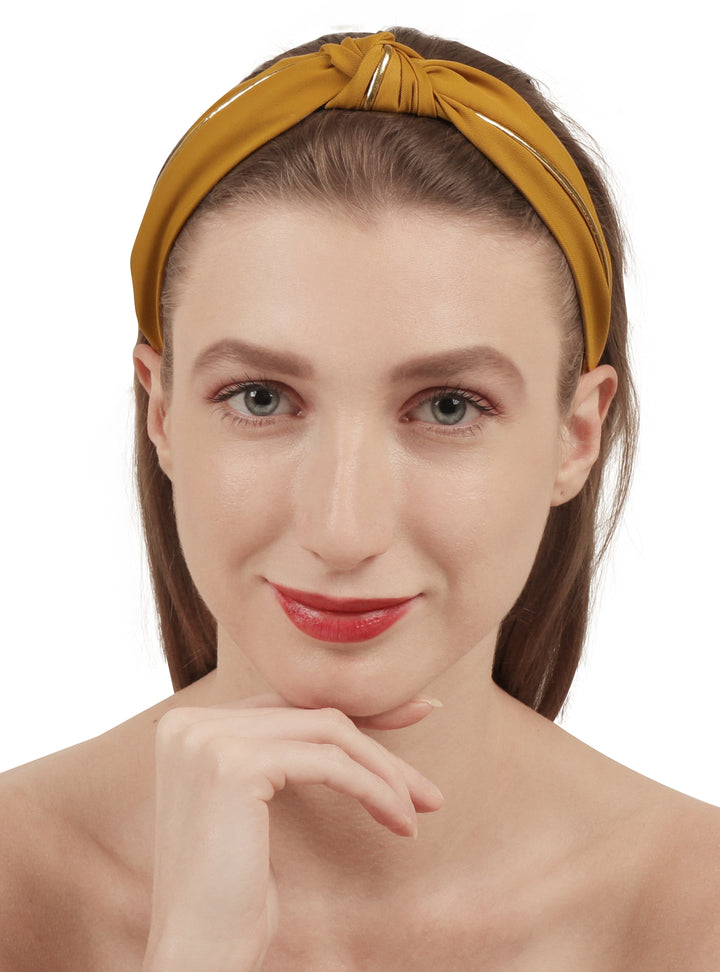 Yellow Plastic Caffeine and Dine Hairband