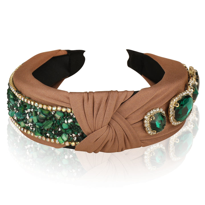 Brown Plastic Emerald Shine Hairband