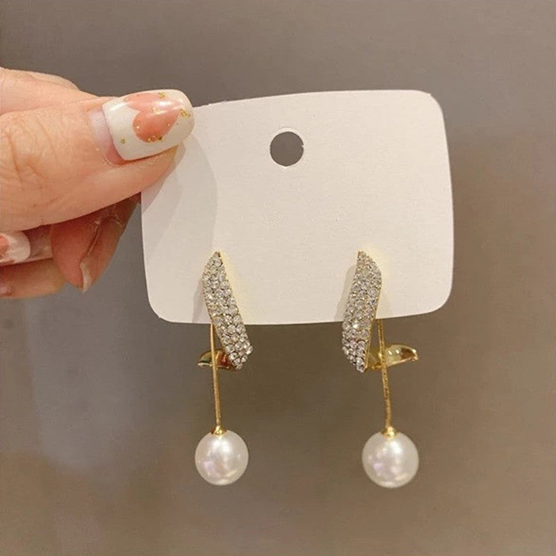 Beautiful Pearl Wing Stud Korean Earrings Pcs/Set - Main Image