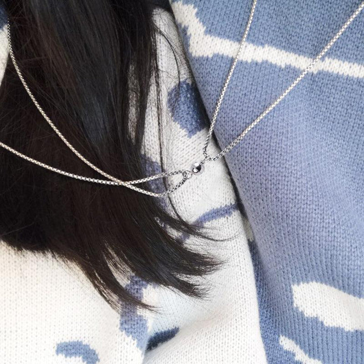 Vembley 2 Pcs Stylish Trending Magnetic Ball Valentines Day Romantic Love Couples Friendship Pendant Locket For Men and Women - Vembley