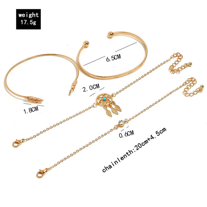 Leaf Multi Design Combo of 4 Bracelets