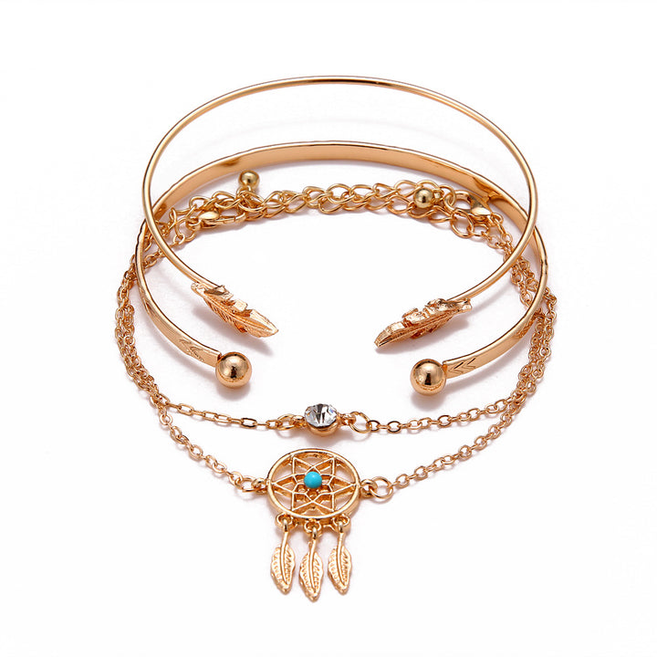 Leaf Multi Design Combo of 4 Bracelets