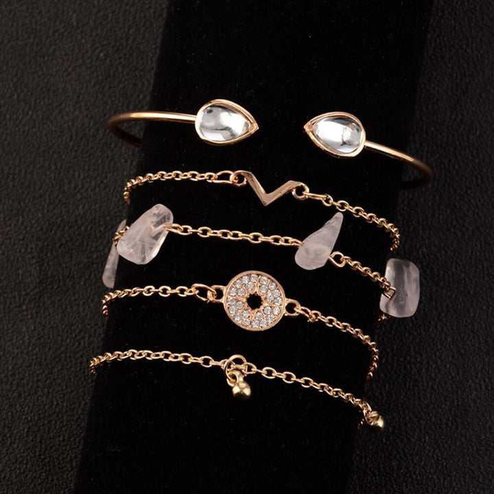 Combo of 6 Star Arrow Crystal Charm Bracelets