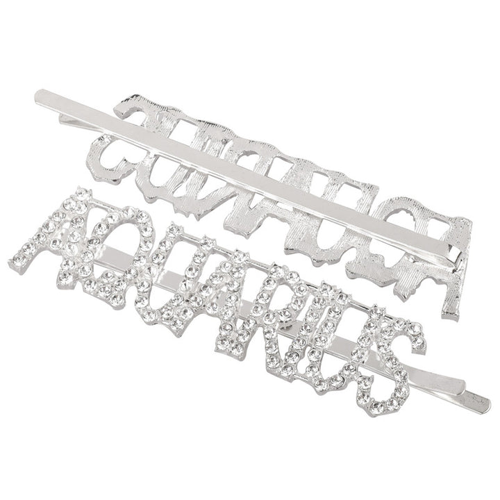 Vembley Stylish Aquarius Silver Hairclip For Women and Girls