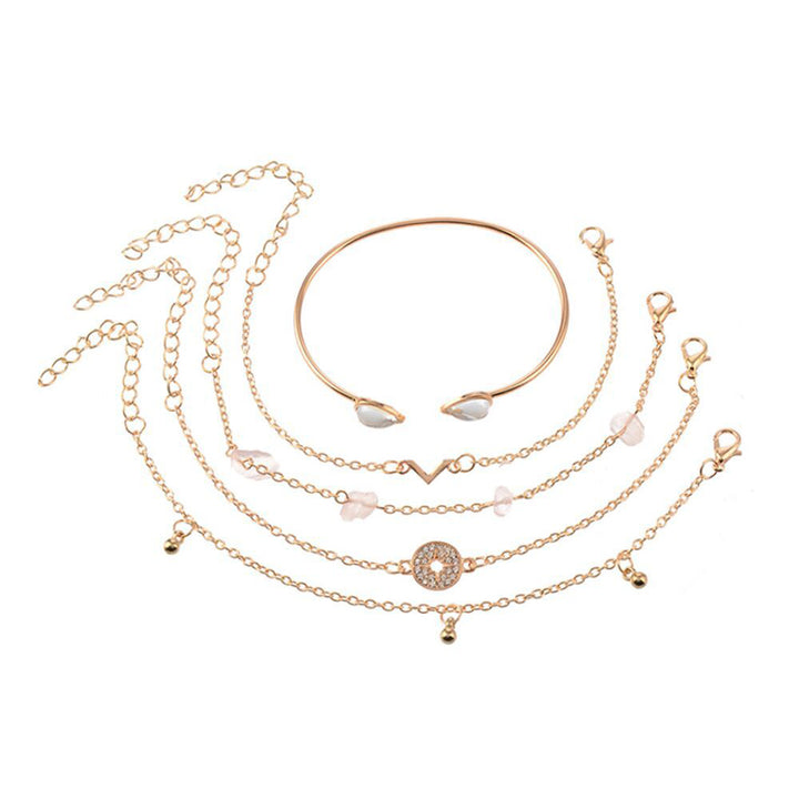 Combo of 6 Star Arrow Crystal Charm Bracelets