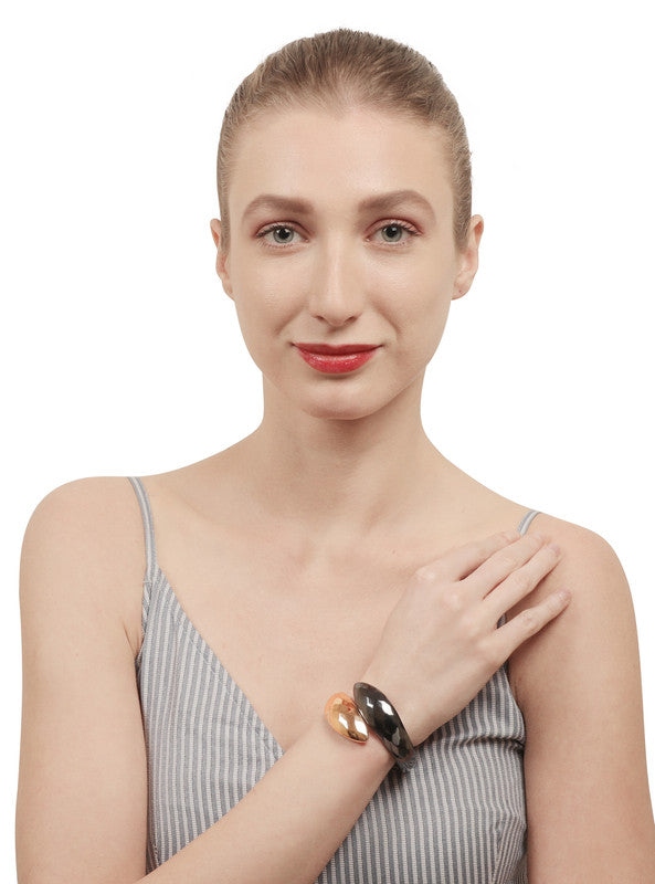 Vembley Stunning Black Golden Double Trouble Bracelet For Women and Girls