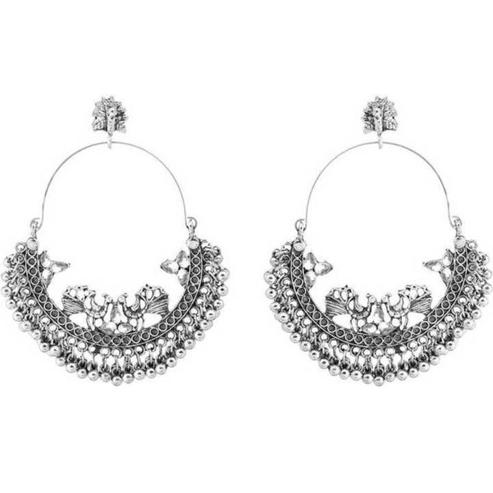 Combo of Silver Flower Jewelry Set and Jhumki