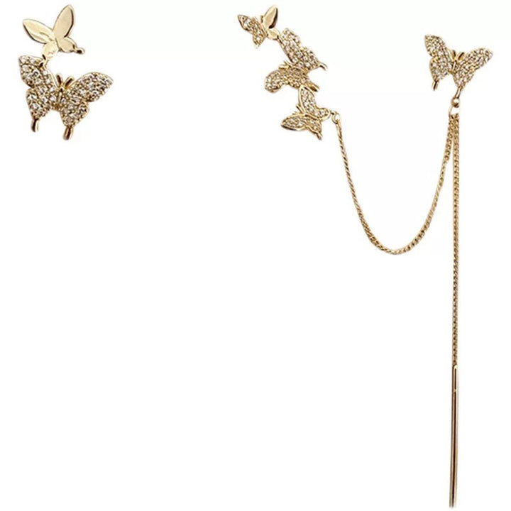 Chain Butterfly Ear cuff Korean Earring 2 Pcs/Set