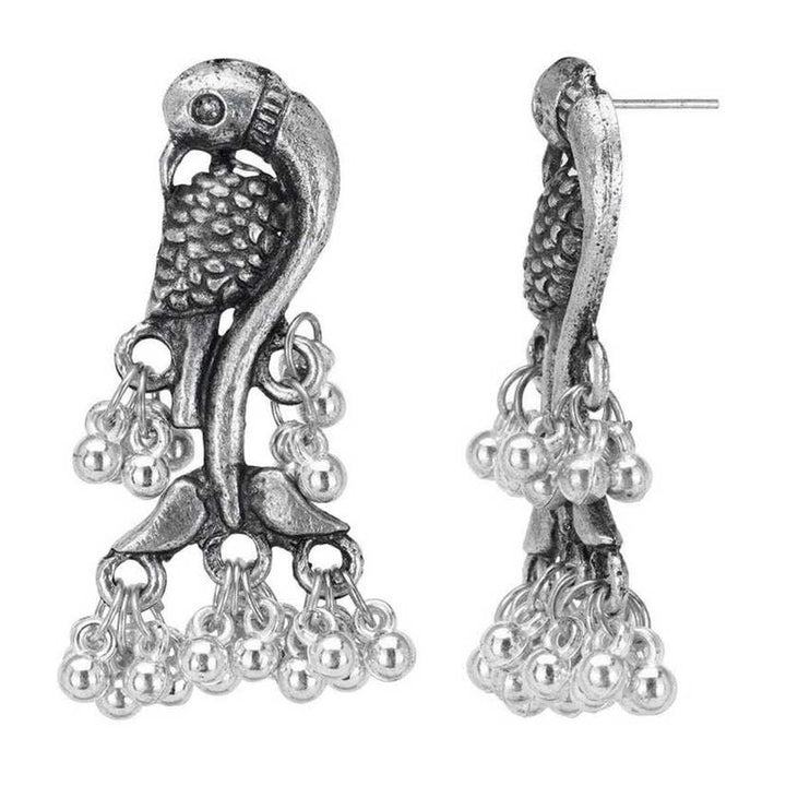 Antique Ghungroo Peacock Choker with Earrings