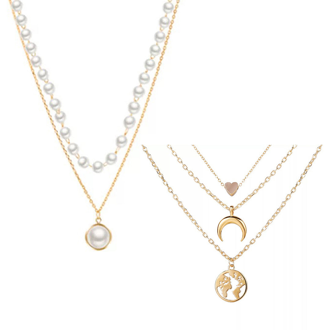 ★MIDNIGHT MOMENT.★ half and half necklace MIDNIGHT MOMENT