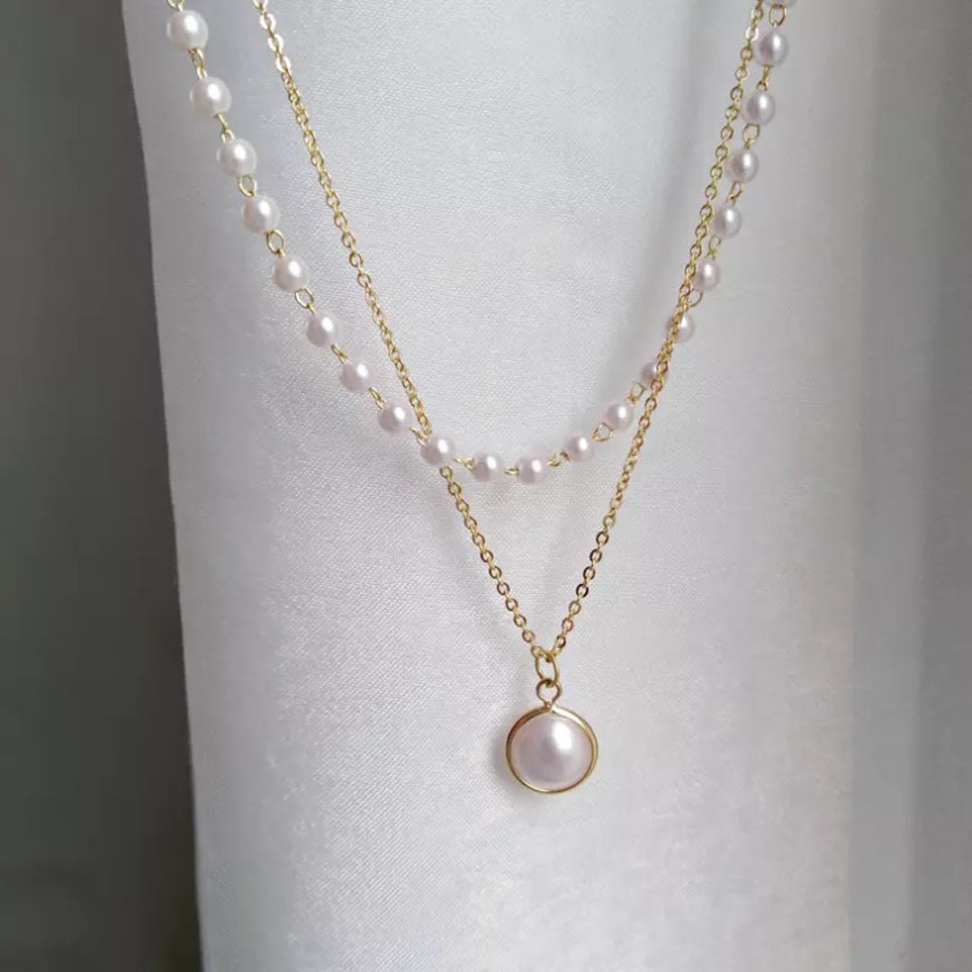 Vembley Combo of 2 Layered Shallow Necklace and bracelet set for Women and girls