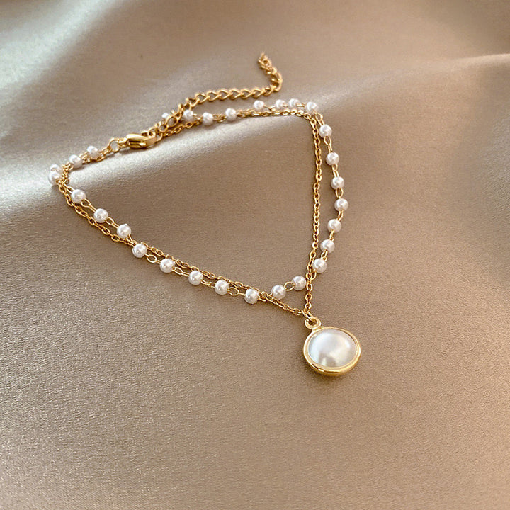 Vembley Combo of 2 Layered Shallow Necklace and bracelet set for Women and girls
