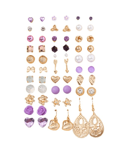 Vembley New Jewellery For Women Gold Plated Multicolor Studs Combo of 30 Quirky Pairs