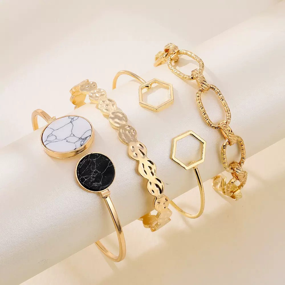 Vembley Celestique Elegant Gold Plated Bracelet Set for Women and Girls