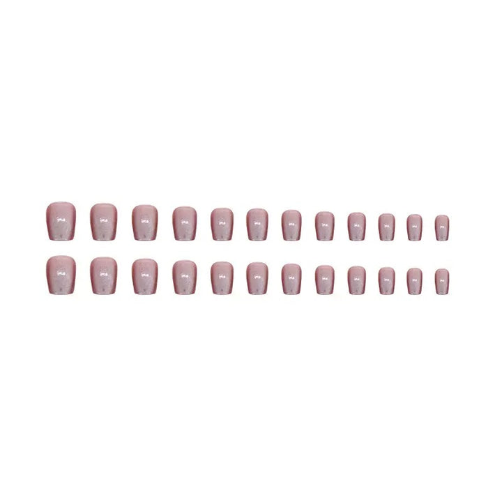 Vembley Maroon Glossy Cat Eye Press-On Nails – Short Square Elegant Artificial Nails Set