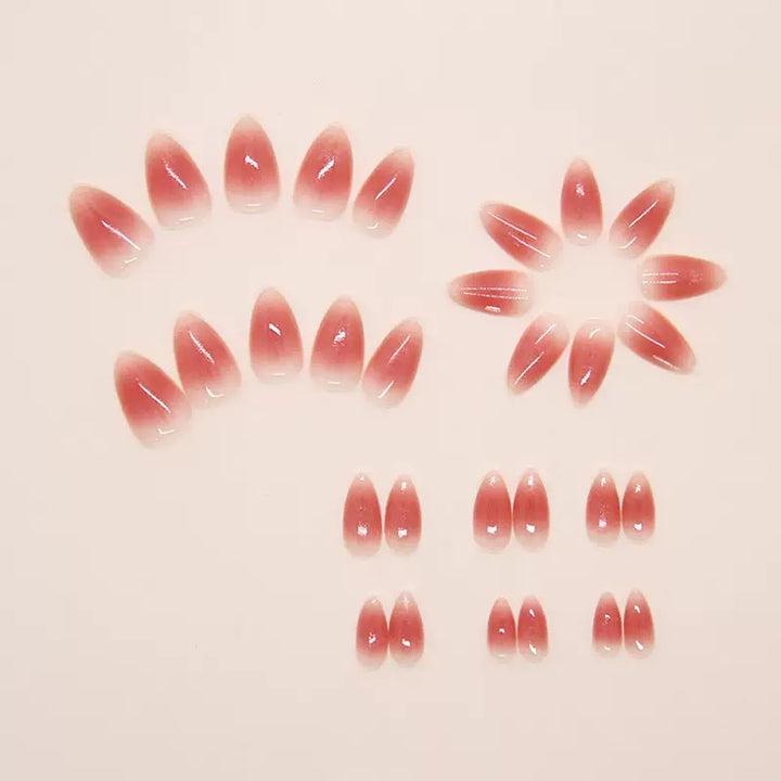 Vembley 30PCS Medium Almond Cat Eye Gel Press On Nails Reusable Kit with Glue and Nail Sticks