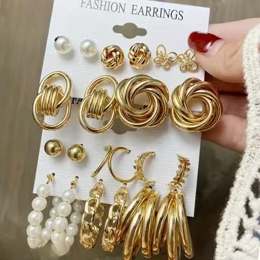 Vembley Amazing 11 Pair Combo Earrings Set for Women – Western & Traditional Wear