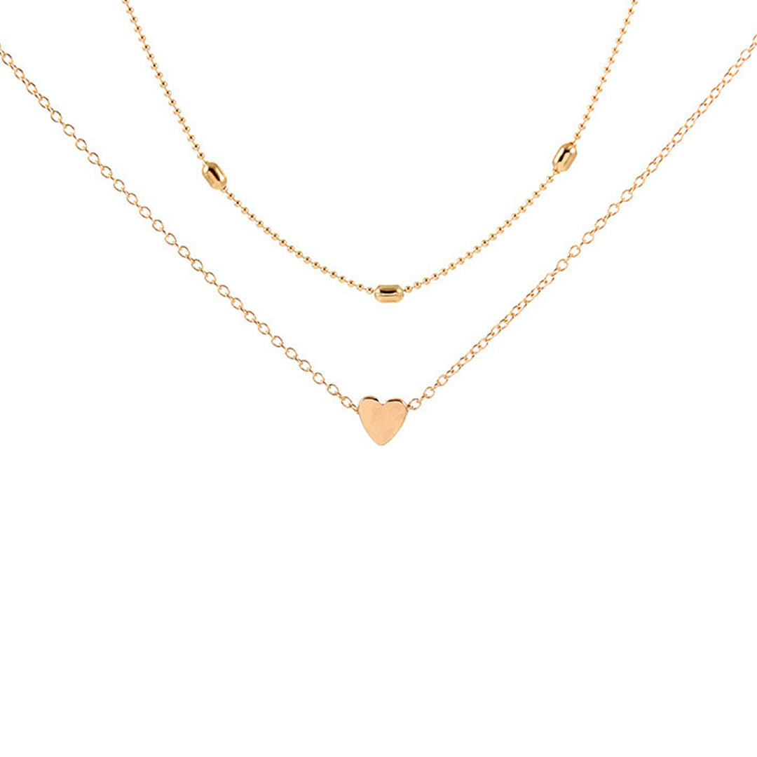 Gold Plated Double Layered Heart Pendant