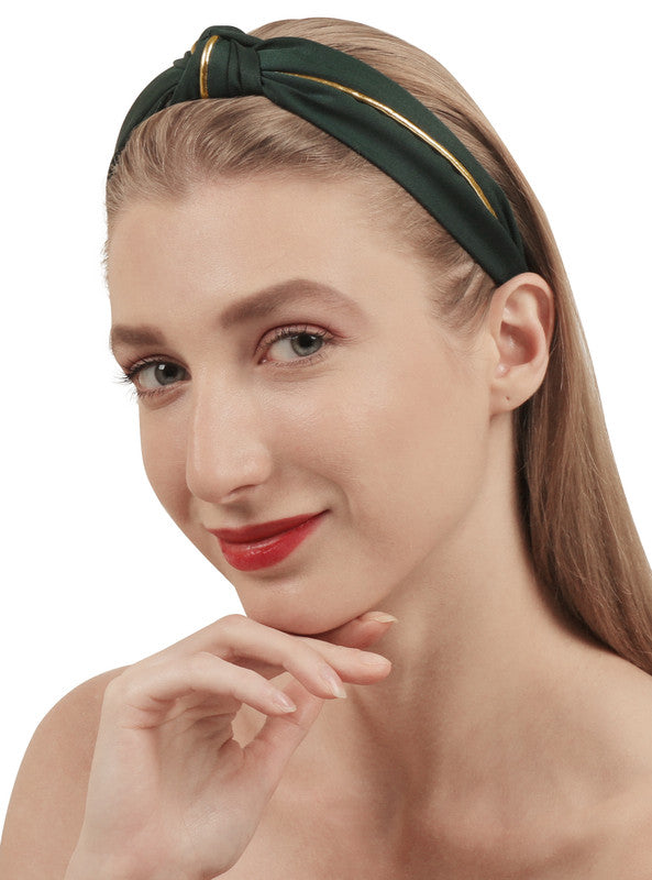 Vembley Stuning Dark Green Plastic Caffeine and Dine Hairband For Women and Girls
