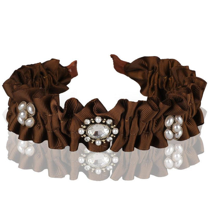 Vembley Attractive Aiyana Brown Plastic Hairband For Women and Girls