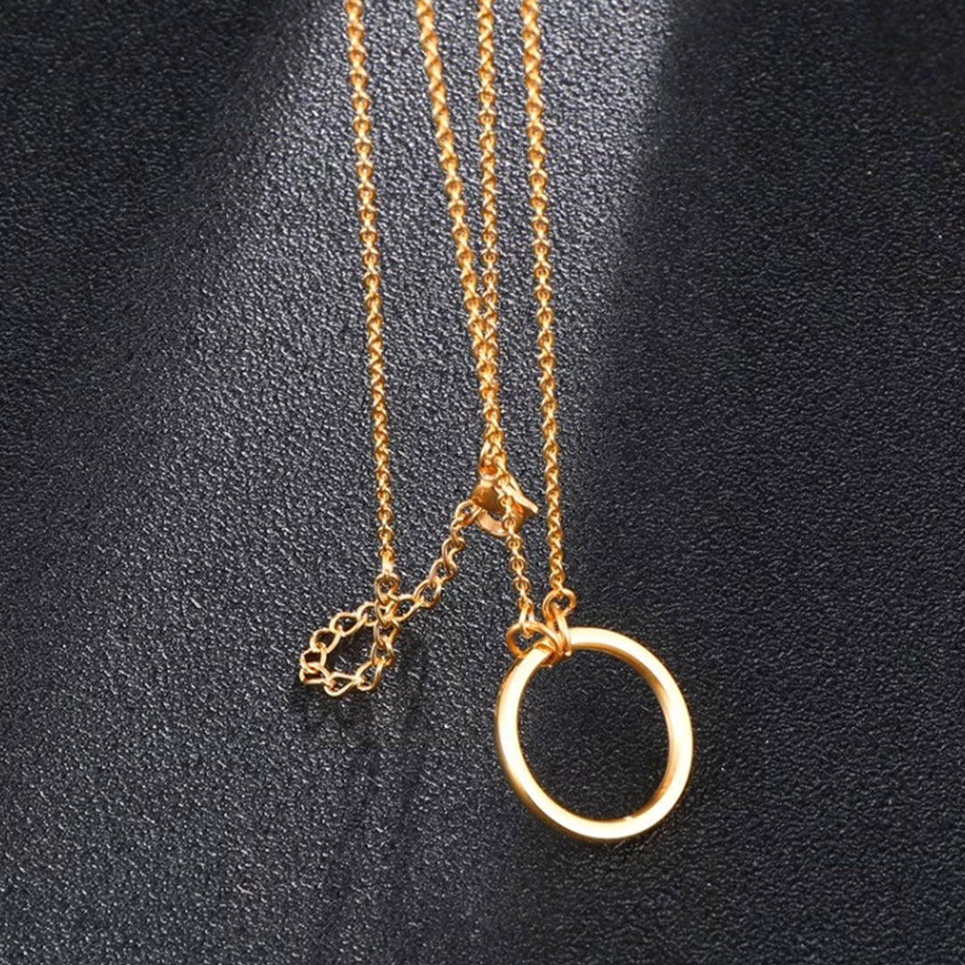 Gold Plated Single Circle Pendant