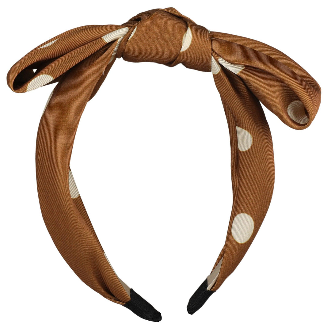 Vembley Attractive Polka Dot- Brown Hairband For Women And Girls. - Vembley