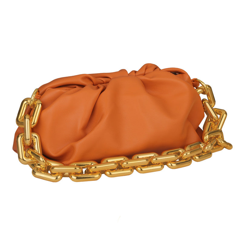 Orange Zinnia Chain Sling Bag
