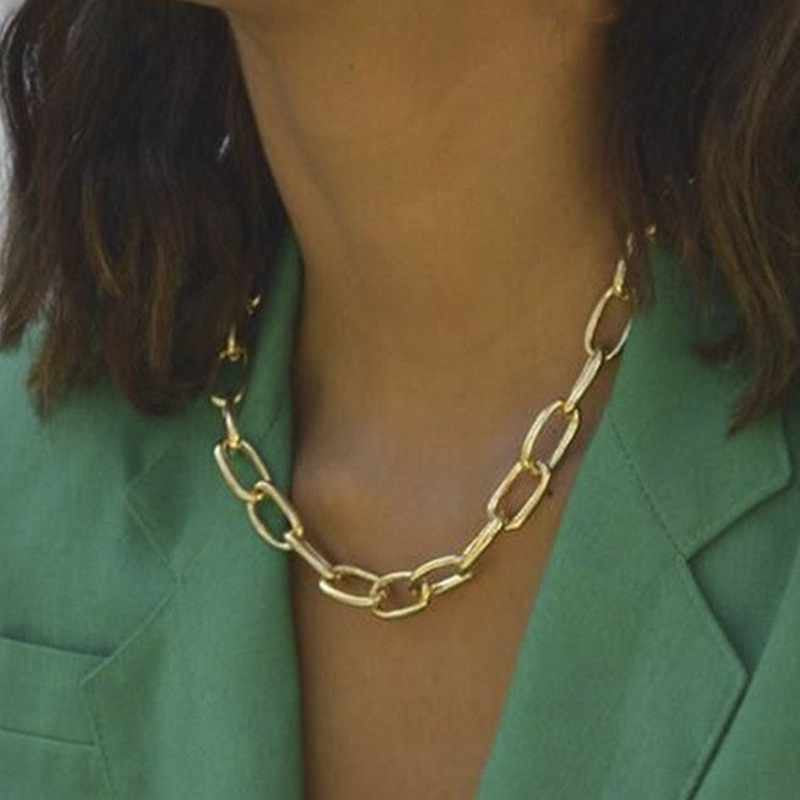  Stunning Gold Plated Chainlink Chunky Necklace for Women and Girls