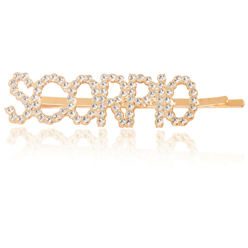 Vembley Beautiful Golden Scorpio Hairclip For Women and Girls
