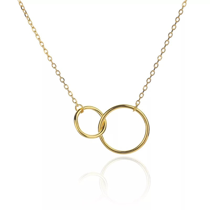 Interlocking Circle Necklace - Gold Vermeil - Oak & Luna