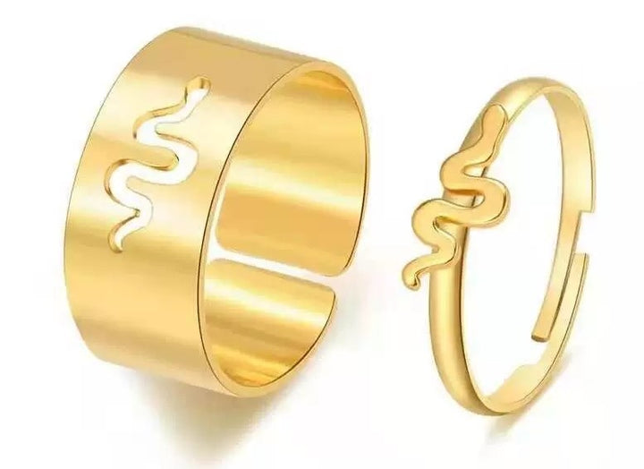 Combo Of 2 Heart Beat Matching Couple Ring