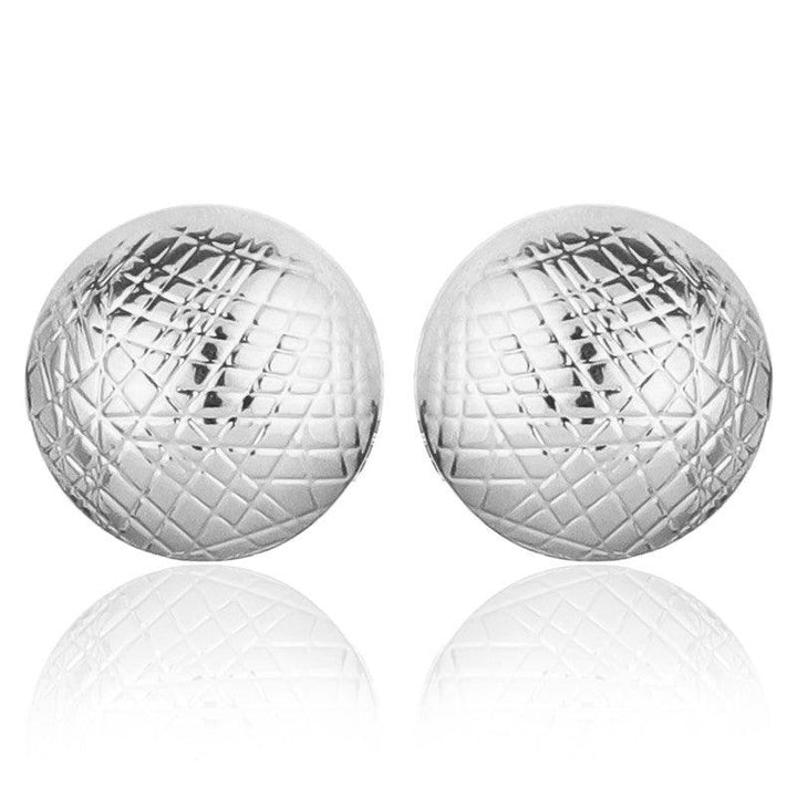 Stylish Silver Small Half Football Shaped Stud Earing For Women and Girls - Vembley