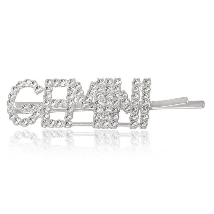 Vembley Attractive Silver Gemini Hairclip For Women and Girls